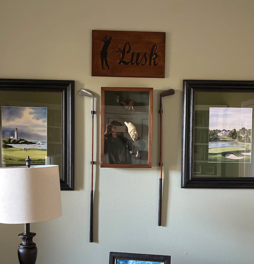 Golf Club Wall Mount Brackets (set) / Buy in Sets / Fits for Irons, Drivers, Wedges or Putters / Display your clubs! / 9mm, 14mm, 17mm, 19mm