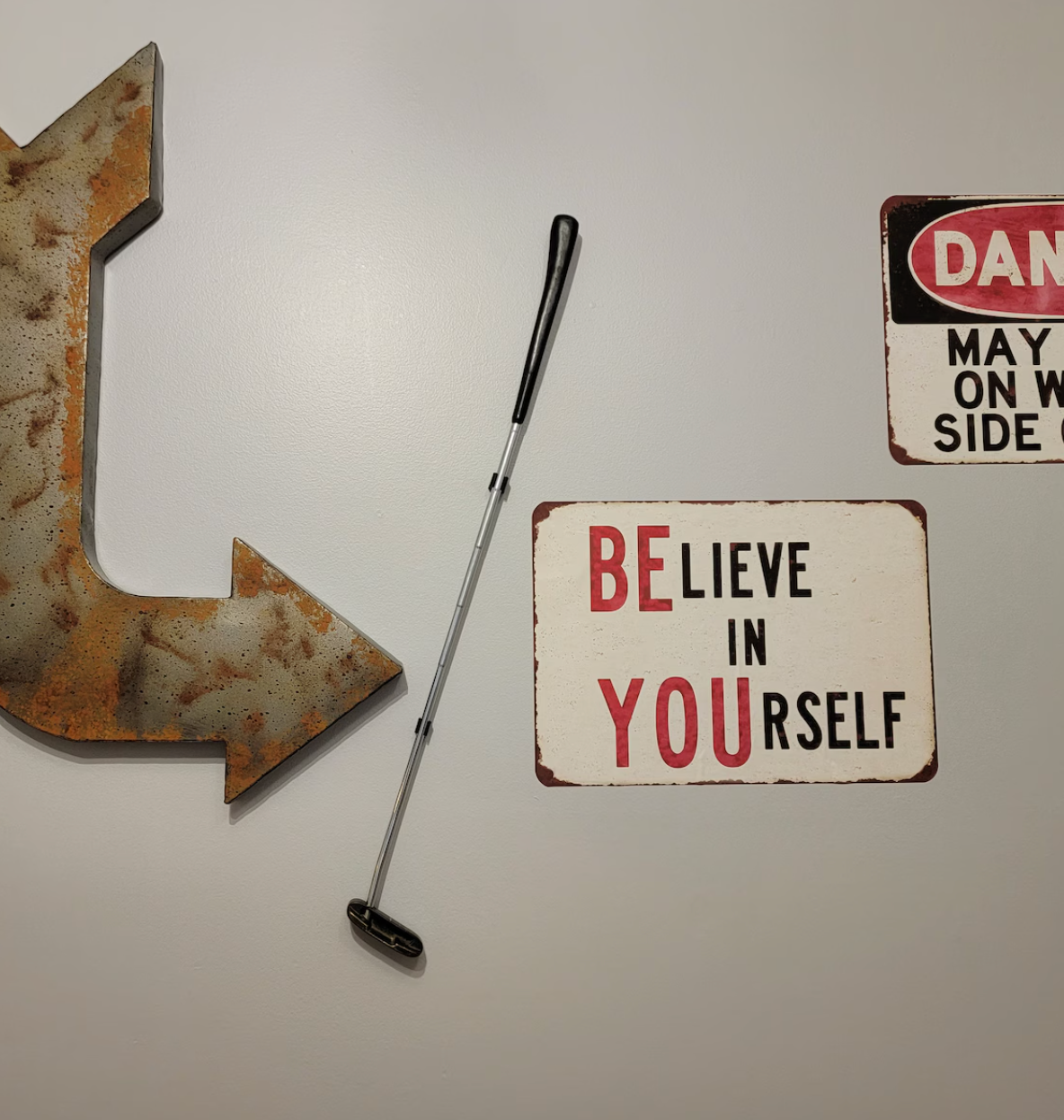 Golf Club Wall Mount Brackets (set) / Buy in Sets / Fits for Irons, Drivers, Wedges or Putters / Display your clubs! / 9mm, 14mm, 17mm, 19mm