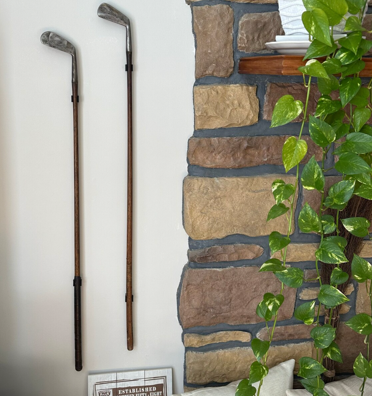 Golf Club Wall Mount Brackets (set) / Buy in Sets / Fits for Irons, Drivers, Wedges or Putters / Display your clubs! / 9mm, 14mm, 17mm, 19mm