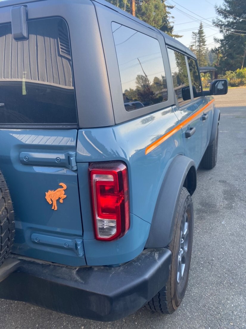 Ford Bronco “Skeleton” Emblem and Badge / Calling all Bronco and Bronco Sport & Lovers / 21 Colors / Keychain, 3", 4", 5", 6", 7.5"