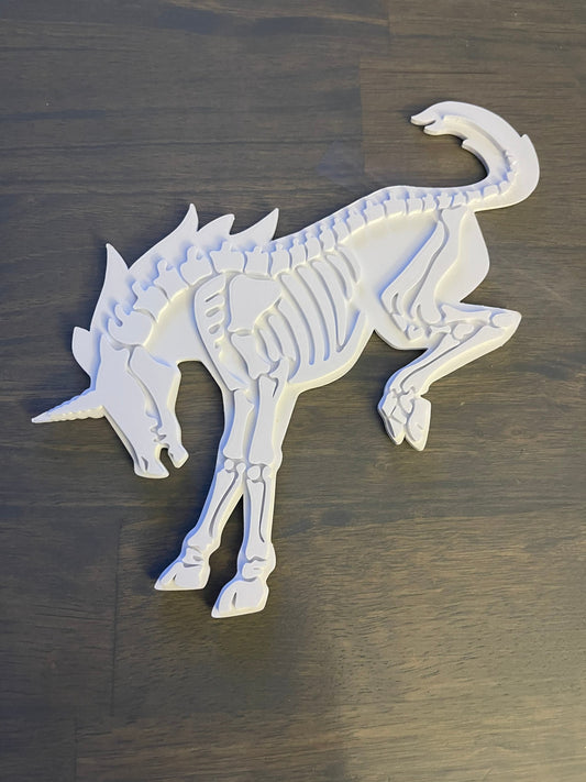 Bronco “Unicorn Skeleton” Emblem and Badge / Calling all Bronco and Bronco Sport & Lovers / 20 Colors / Multiple Sizes 4", 5", 6", 7.5"