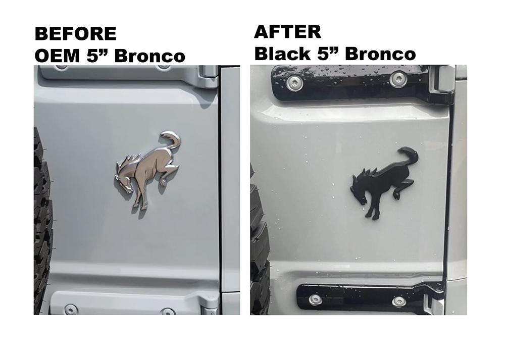 Two Color - Bronco “Skeleton” Emblem and Badge / Calling all Bronco and Bronco Sport & Lovers / 400 Colors Options/ 5" Bronco