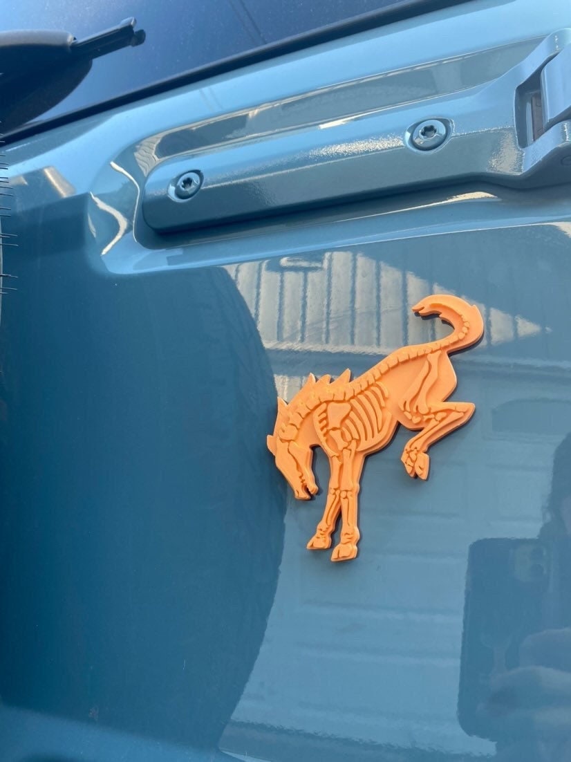 Ford Bronco “Skeleton” Emblem and Badge / Calling all Bronco and Bronco Sport & Lovers / 21 Colors / Keychain, 3", 4", 5", 6", 7.5"