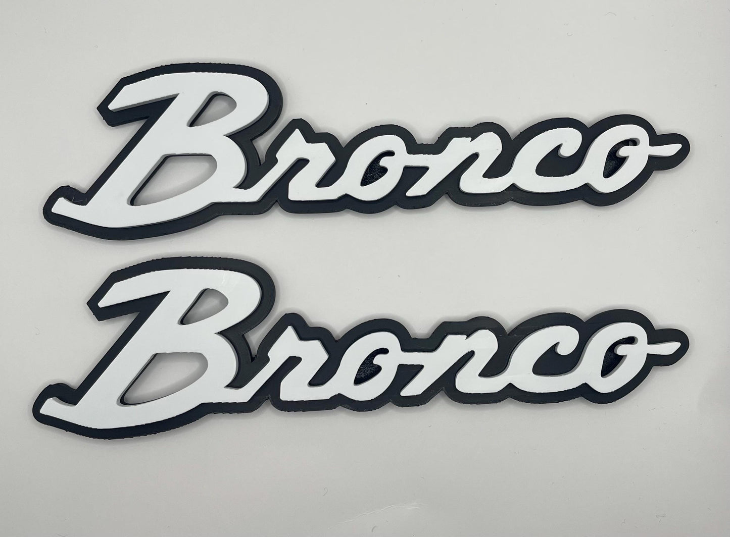 Two Color - Bronco Script (2) Included / Calling all Bronco and Bronco Sport & Lovers / 400 Colors Options / Keychains / Badges!